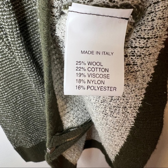 Gianetti Mens Long Sleeve Green Zip Up Italian Wool Blend Jacket Size Large - Picture 8 of 9